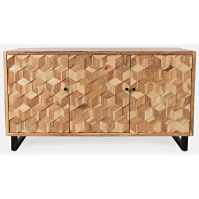 Geometrix 3-Door Accent Cabinet