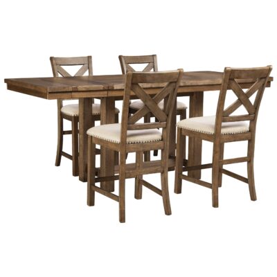 Moriville 5-Piece Rectangular Ext Counter Table Set